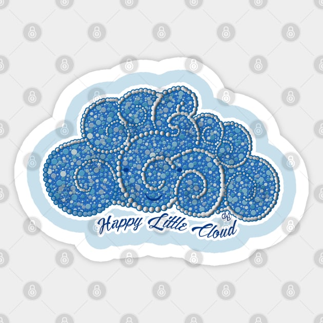 Happy Little Cloud Sticker by GnarllyMama